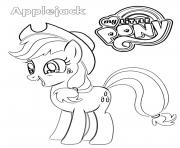 Printable Applejack MLP coloring pages