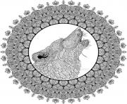 mandala animal adult difficult wolfe