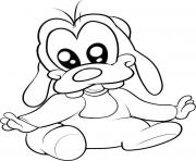 Printable disney baby cartoon coloring pages