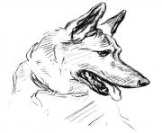 Printable german shepherd dog coloring pages