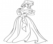 Printable beautiful princess royal coloring pages