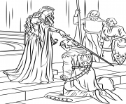 Printable medieval princess coloring pages