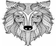 Printable mandala fox  coloring pages