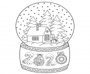 2020 toy glass snow globe house