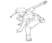 Printable Neji Hyuga was a shinobi of Konohagakures Hyuga clan coloring pages