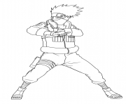 Printable Hatake Kakashi is a shinobi of Konohagakures Hatake clan coloring pages