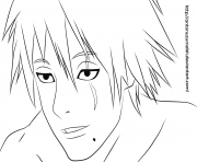 Printable kakashi sin mascara coloring pages