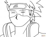 Printable kakashi hatake from naruto coloring pages