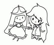 Printable princess bubblegum marceline coloring pages