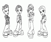 Printable bratz boys coloring pages