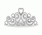 Printable princess diadem coloring pages