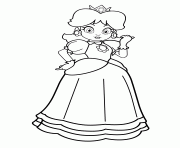 Printable princess supermario young woman coloring pages