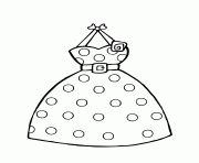 Printable dress polka dot coloring pages