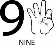 asl number nine