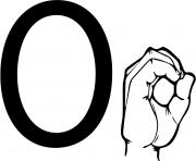 asl sign language letter o