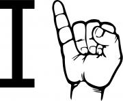 asl sign language letter i