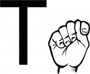 asl sign language letter t