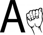 asl sign language letter a