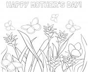 mothers day flowers butterflies meadow