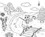 animal crossing village fishing