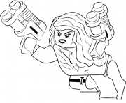 black widow en mode lego