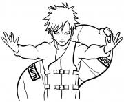 Printable Gaara coloring pages