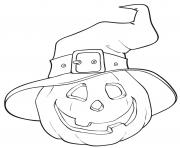 halloween pumpkin witches hat