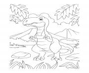 dinosaur cartoon tyrannosaurus mountains ferns