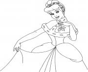 Printable Cinderella posing coloring pages