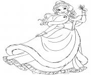 Printable Belle mistletoe coloring pages