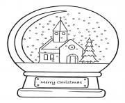 christmas snowglobe church