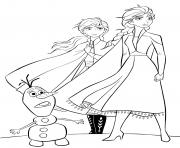 Anna and Elsa and Olaf