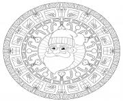 christmas for adults santa mandala