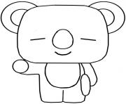 Printable funko pop bt21 koya coloring pages