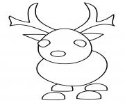 Printable Reindeer Adopt Me Roblox coloring pages