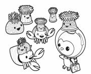 Printable anemone hat party octonauts coloring pages