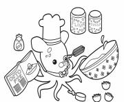 Printable baking with professor inkling octonauts coloring pages