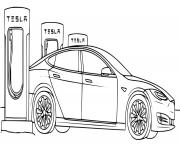 modern electric service stations of Tesla