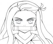 Printable nezuko demon slayer coloring pages