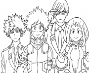 Printable mha my hero academia coloring pages