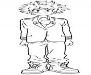 Printable My Hero Academia MHA Izuku Midoriya coloring pages