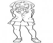 Printable My Hero Academia MHA Ochaco Uraraka coloring pages