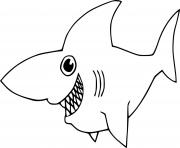 Cartoon Great White Shark