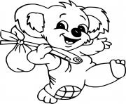 Cartoon Running Koala