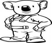 Printable Cartoon Young Koala coloring pages