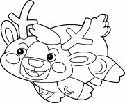 Cartoon Cute Baby Deer coloring pages