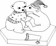 Two Cartoon Polar Bears