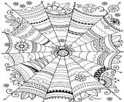 zentangle spider web halloween