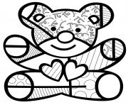 teddy bear hearts by romero britto