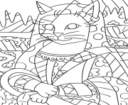 mono cat by romero britto